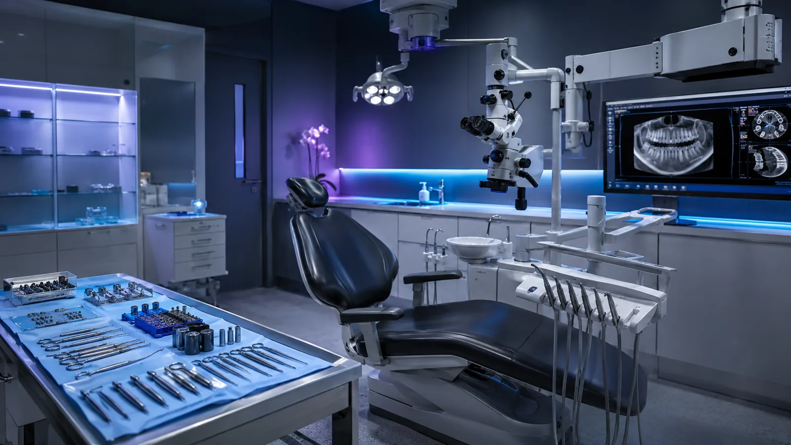 Операционная Full Clinic — рабочее место хирурга-стоматолога в день операции